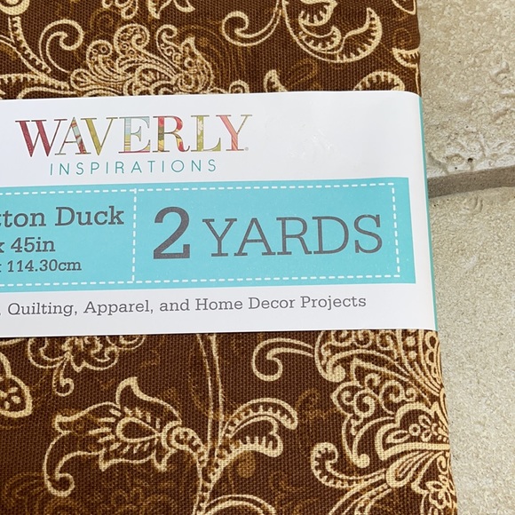 Waverly cotton fabric paisley floral print - Picture 4 of 5